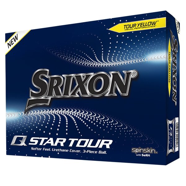 Srixon QStar Tour Golf Ball Yellow Dozen 10322507